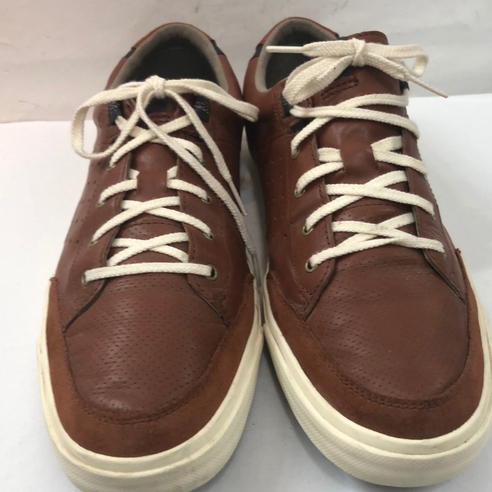 Cole Haan Cognac Leather Low Sneakers Size 11.5 - Picture 1 of 8